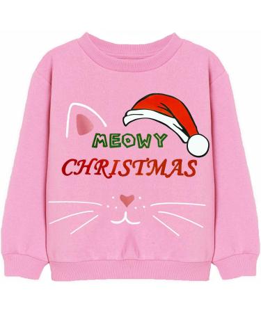 LXKA Kids Girls Christmas Jumper - Santa Reindeer Xmas Sweatshirt | Baby Toddler Xmas Cat T-Shirt | Ages 1-7 Years - Buy Online on GoSupps.com