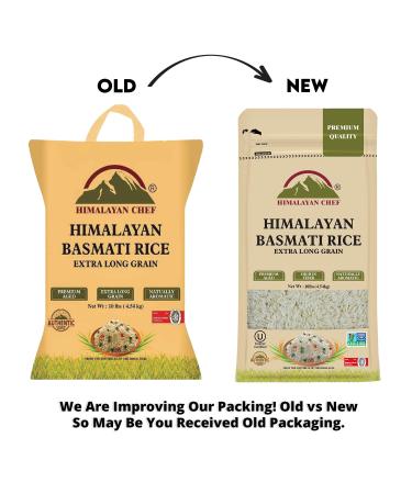 Himalayan Chef Basmati Rice - 10 lbs | Extra Long Grain, Fluffy & Aromatic - Buy Online on GoSupps.com