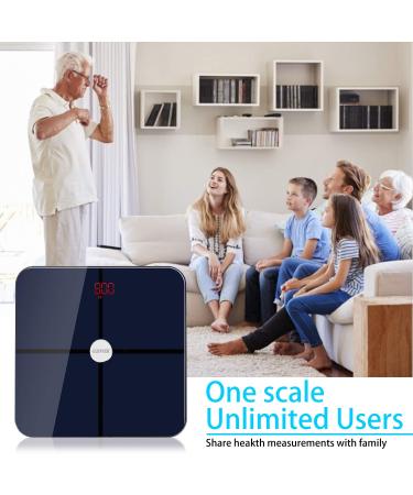 GUIFIER Smart Body Fat Scale - Digital Bathroom Scales with Wi-Fi Bluetooth - 14 Body Composition Analyzer - 400lbs Capacity - BMI Muscle Bone Mass Analysis - Smartphone APP Compatible - Buy Online on GoSupps.com