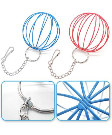 2PCS Rabbit Hay Feeder Ball Bunny Grass Sphere Play Chew Toy 2-in-1 Hay Manger Dispenser for Chinchillas Guinea Pigs Hamsters Small Animals Blue Red - Buy Online on GoSupps.com