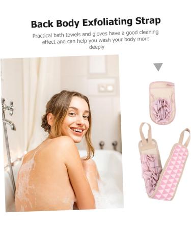FRCOLOR Exfoliating Washcloth Bath Shower for Bathing scrubbing Body Exfoliating Strap Mens Body wash Exfoliating Bath Strap Polyester Cotton Man Strip Bath Body Towel - Buy Online on GoSupps.com