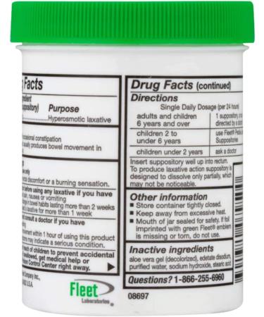 Fleet Glycerin Suppositories 50 ct (1-Pack) - Fast Relief for Constipation - Buy Online on GoSupps.com