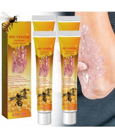 Bee Venom Psoriasis Treatment Cream New Zealand Bee Venom Professional Psoriasis Treatment Cream for All Skin Types (Size : 4 pcs)
