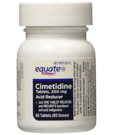 Equate - Heartburn Relief - Acid Reducer Cimetidine 200 mg 60 Tablets (Compare to Tagamet HB 200)