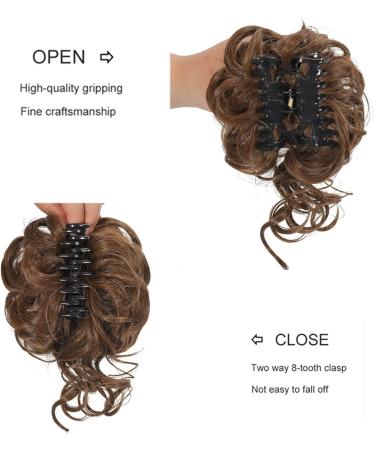 Claw Messy Bun Hairpiece Clip | Wavy Curly Chignon Updo | Synthetic Ponytail for Women and Girls - Buy Online on GoSupps.com