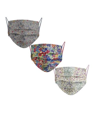 Cencibel Smart Casual Liberty London Certified Kids Masks Flowers Pack of 3 Multicoloured 3 Unidad (Pack of 1)