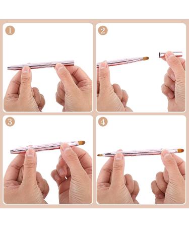 Double-Ended Lip & Eyeliner Brush Set - 2-Piece Travel Makeup Brushes for Lipstick & Concealer - Buy Online on GoSupps.com