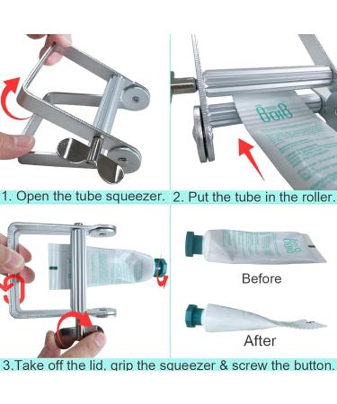 Rolling Toothpaste Squeezer | Manual Toothpaste Squeezers Anti-Rust Aluminum Alloy - Tube Roller No Waste for Artists Painters Caume - Buy Online on GoSupps.com