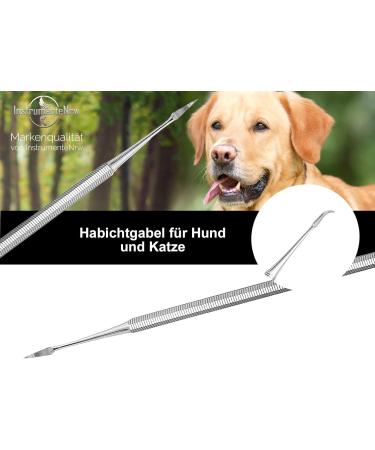 Tartar Remover Dog Denture Fork - 2-Sided Dental Care Tool for Pets | Stainless Steel Interdental Tooth Cleaner - Buy Online on GoSupps.com