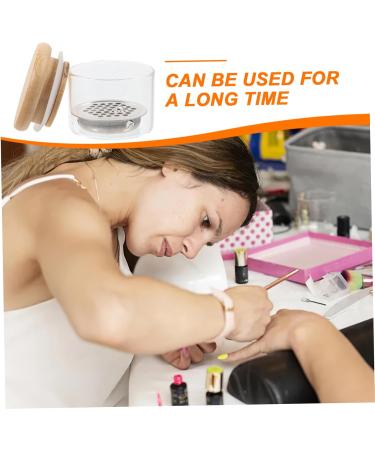 HAPINARY Nail Art Brush Cup Glass Nail Tools Nail Art Tools Manicure Nail Dish with Stainless Steel Mesh Dappen Dish for Acrylic Nails Nail Dish Bowl Nail Dish Cups Bracket Wooden Sequins - Buy Online on GoSupps.com
