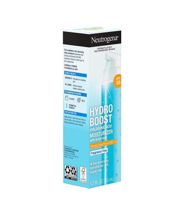 Neutrogena Hydro Boost Moisturizer SPF 50 | Fragrance-Free Hyaluronic Acid 1.7 fl oz - Buy Online on GoSupps.com