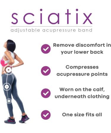 Sciatix - Instant Sciatica Relief |Helps Relieve Back Pain and Sciatic Pain (Sciatica) by Acupressure Compression Relief Calf WRAP. Class I Medical Device - Buy Online on GoSupps.com