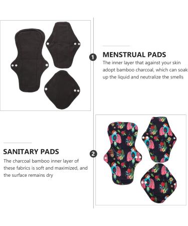 EXCEART Charcoal Dinner Napkins & Washable Menstrual Pads for Men Eco-Friendly & Sanitary Options in Pink - Buy Online on GoSupps.com