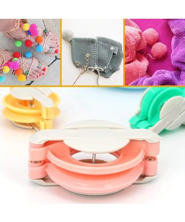 Zhaoyao Pom Pom Makers Set - 4 Sizes, DIY Fluff Ball Weaver with Cutter Scissors for Wool Yarn Knitting Craft - Buy Online on GoSupps.com