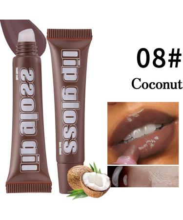 Clear Lip Gloss - 10 ml 8X Fruit Flavored Lip Oil | Lip Moisturizer Assorted Fruity Flavors Long-Lasting Repairing Formula Healthy and Moisturizing Smooth Glide On - Buy Online on GoSupps.com