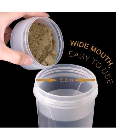 16 oz Protein Shaker Bottle with Mixer Ball, 2 Storage Jars - BPA-Free Sports Bottle (Red 24 oz, No Jar/Bottle) - Leak Proof - Buy Online on GoSupps.com