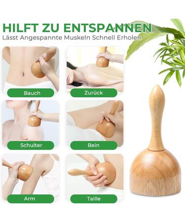 Premium Wood Fascia Roller & Massage Scooter for Muscle Relaxation | Anti-Cellulite Beech Gua Sha Tool - Buy Online on GoSupps.com