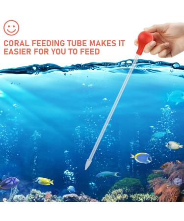 Molain Coral Feeder 2 Pcs Acrylic Marine Fish Reef Feeding Tube 13.7 Inch Coral Food Tool for Reef/Anemones/Brine Shrimp Most Aquarium Organisms (Blue+Red) - Buy Online on GoSupps.com