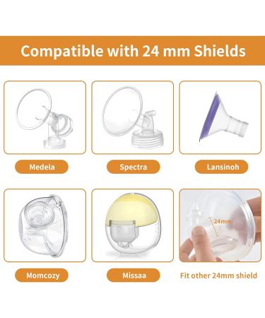 TOVVILD Flange Inserts 17mm 19mm for Medela Elvie Shields - Compatible with Wearable Breast Pumps - 4pcs - Buy Online on GoSupps.com