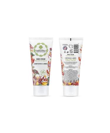THERAPINA Honeysuckle Amber Hand Cream - Shea Butter Lotion for Dry Hands - 3oz Travel Size - Buy Online on GoSupps.com