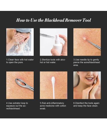 BEZOX Blackhead Tweezer and Acne Needle Set - Stainless Steel Comedone Extractor Kit - Buy Online on GoSupps.com