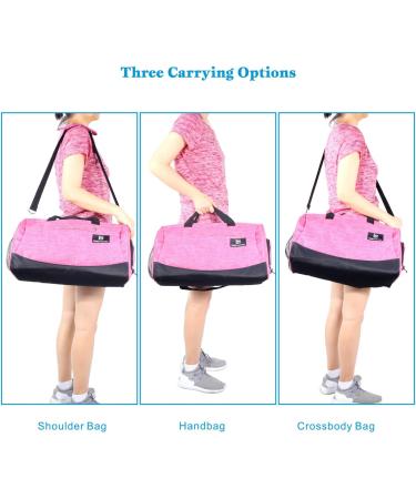 Sports Gym Bag with Wet Dry Pocket  Shoe Pocket & Water Bottle Holder  Travel Duffel Bag for Men Women  Athletic Fitness Bag  Multi Pockets  Pink - Buy Online on GoSupps.com