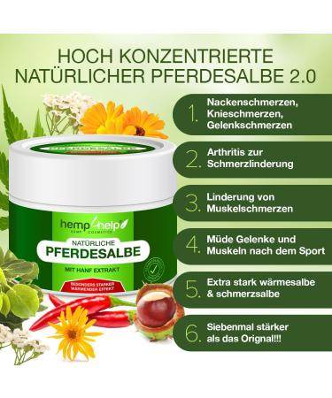 Extra Strong Organic Heat Ointment for Horses Hemp & 17 Organic Extracts for Joints Muscles & Arthritis Relief Vegan & Cruelty-Free - Buy Online on GoSupps.com