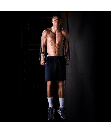 ProsourceFit Gymnastics Rings - Total Body Conditioning at Home | Adjustable Straps | Black - Lexan - Buy Online on GoSupps.com