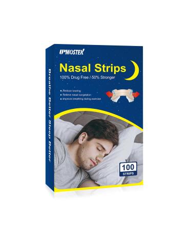 Nose plasters snoring 100 extra strong sleeping plasters nose strips against snoring relieve a blocked nose due to runny nose allergies nose strips for sports and sleep (71x25mm)