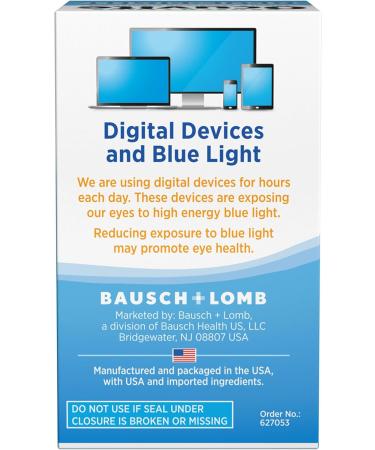 Bausch + Lomb Ocuvite Blue Light Lutein 25mg Lutein & Zeaxanthin Supplement 30 Softgels (Pack of 3) - Buy Online on GoSupps.com