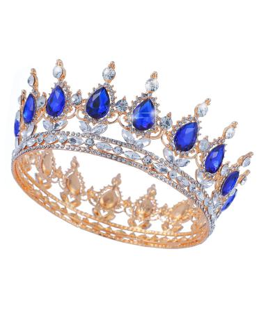 Kamirola - Crowns for Women Crowns and Tiaras TR12 Blue 12