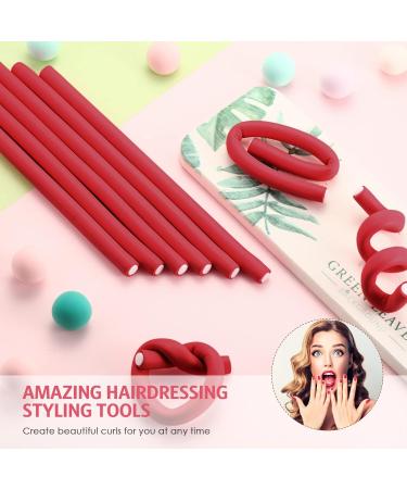 30 Flexible Foam Curlers & Steel Rat Tail Comb - No Heat Hair Styling for Long & Short Hair - Red Curling Iron Twist Set - Buy Online on GoSupps.com