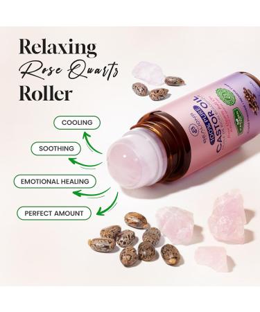Castor Oil Roll On for Face: Castor Oil with Rose Quartz Roller for Massage - Deep Hydration Skin Moisturizer - Birthday Valentine Gifts for Women 35-65 (1.7 FL. OZ.) 1.7 Fl Oz (Pack of 1) - Buy Online on GoSupps.com