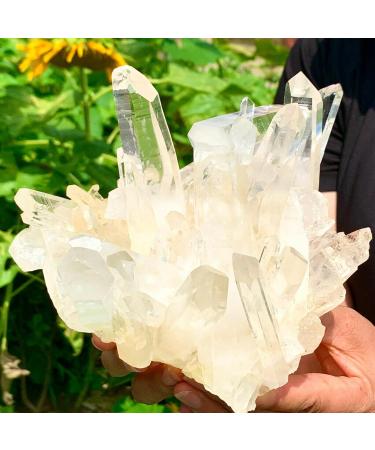 Natural Transparent White Quartz Crystal Cluster Specimen 1pc Stone Crystal Reiki (Size : 100-150g) - Buy Online on GoSupps.com