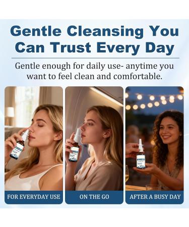 2PCS Iodine Nasal Spray Daily Nasal Cleanse & Care Mist Refreshes Nasal Passages Fine Mist Non-Medicated Nasal Spray for Dry Air Travel & Daily Care - Buy Online on GoSupps.com