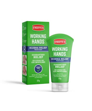 O'Keeffe's Working Hands Anti Eczema Hand Cream 57g - For Extremely Dry, Irritated and Irritated Hands | Steroid Free, Dermatologically Tested with Itchy Relief