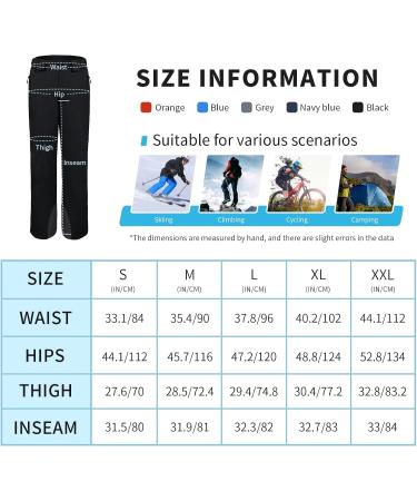 Men's Waterproof Ski Pants | Aoli Ray Outdoor Windproof Snow Pants with Braces - Ideal for Hiking & Snowboarding - Size L Black - Buy Online on GoSupps.com