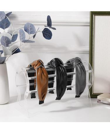 LOVNFC Headband Holder  Headband Organizer Acrylic Clear Hairband Hair Hoop Display Stand with 2 Thin Headbands for Girls Women clear-hollow-5sticks - Buy Online on GoSupps.com
