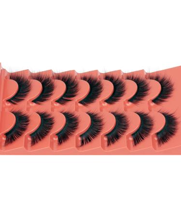 JIMIRE Fox Eye False Eyelashes Faux Mink Eyeliner Effect Cat Eye Lashes Natural Look Angled Winged Fake Eyelashes Pack 7 Pairs Q - Buy Online on GoSupps.com