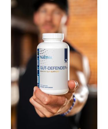 NuEthix Formulations Gut Defender+ Microbiome Balance Dietary Supplement 180 Capsules 90 Servings - Buy Online on GoSupps.com