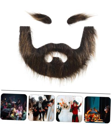 WOONEKY 1 Set Beard Dress up Man Dress up Pirate Beard Fake Beard DIY Fake Mustache Viking Costume Plush - Buy Online on GoSupps.com