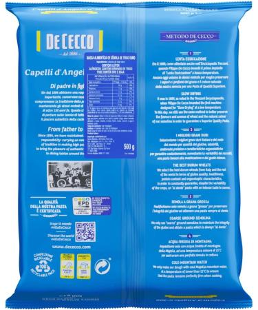 De Cecco Capelli D'Angelo Angel Hair Pasta 500 g 1 - Buy Online on GoSupps.com