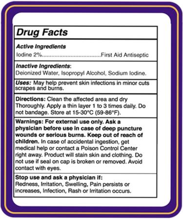Iodine Tincture Red 1 Oz - First Aid Antiseptic Iodo Rojo - Buy Online on GoSupps.com
