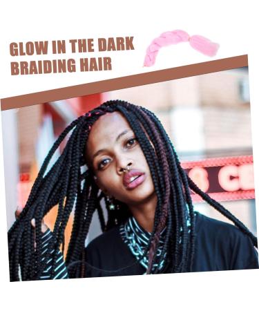 minkissy Braiding Hair Attachment Braiding Hair Extensions Hair Braids Extensions Fluorescent Braids Hair Glowing Twisted Hair Glow in The Dark Hair High Temperature Wire Shine Appendix - Buy Online on GoSupps.com