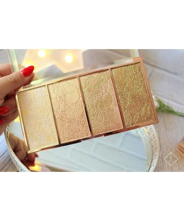 Makeup Revolution Highlighter Palette - Vintage Lace - 20g | Face Highlighter - Buy Online on GoSupps.com