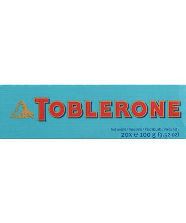 Toblerone Swiss Milk Chocolate with Salted Caramelized Almonds & Honey Almond Nougat - 20 Bars - Buy Online on GoSupps.com