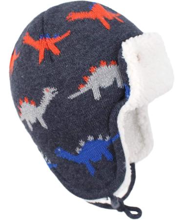 Gajaous Kids Winter Animals Earflap Beanie Hat | Dinosaur & Fox Pattern | Fleece Lining | 2-4 Years - Buy Online on GoSupps.com