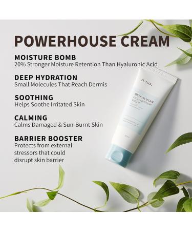 IUNIK Beta-Glucan Vegan Lightweight Non-Sticky Deep Moisture Watery Cream - Daily Moisturizer Quick Absorption Dry Mature Sensitive Fine lines Skin Naturally-Derived Korean Skincare (60ml) - Buy Online on GoSupps.com