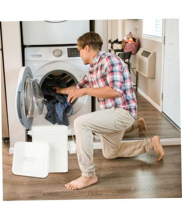 FOYTOKI Box Dispenser Lidded Storage Bin Laundry Dispenser Refillable Containers Iron White 1 count (Pack of 1) White - Buy Online on GoSupps.com