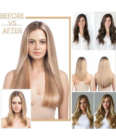 26 Fashion Half Full Head One Piece Clip in Hair Extensions - Light Ash Brown & Bleach Blonde 26 Inch - Buy Online on GoSupps.com
